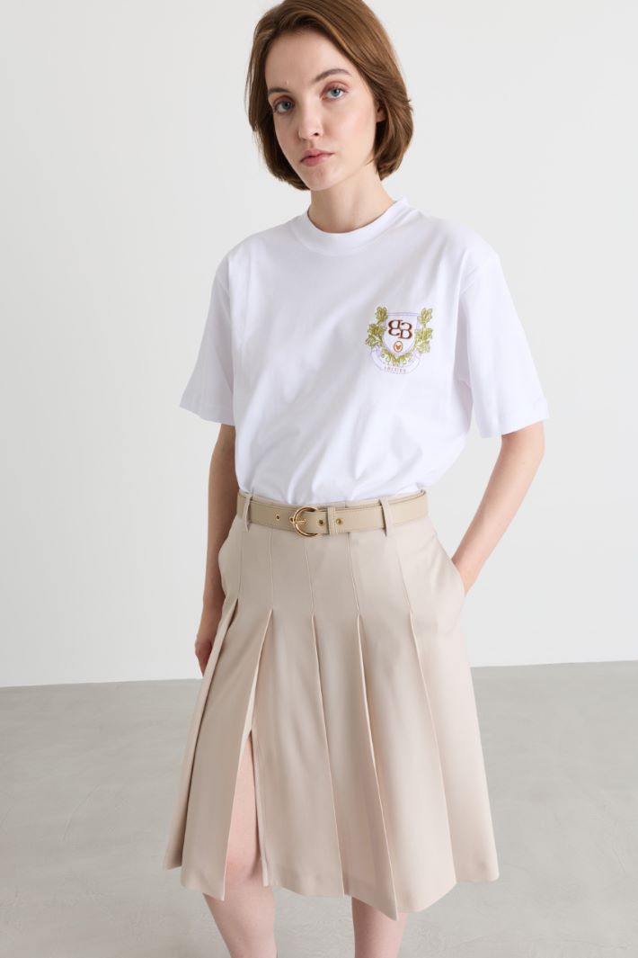 T-shirt con ricamo - BIANCO - Intrend - 2