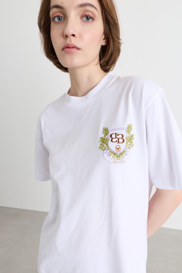 T-shirt con ricamo - BIANCO - Intrend - 3
