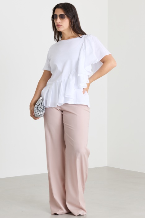 T-shirt in jersey con balza - Intrend
