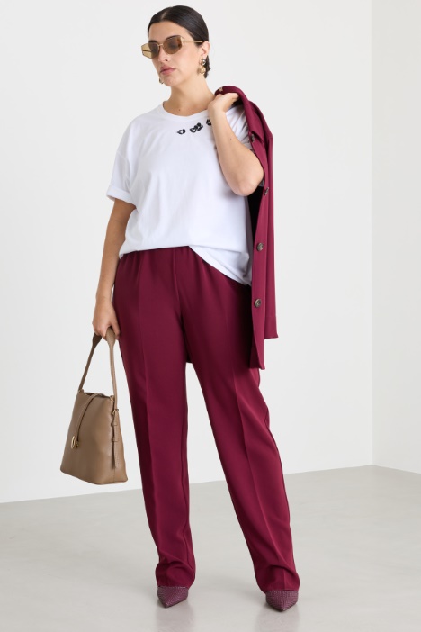 T-shirt in jersey con ricamo - Intrend