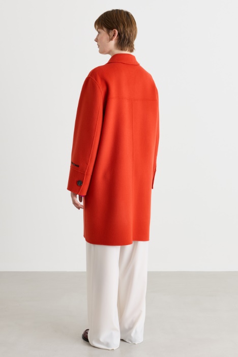 Cappotto in double di misto lana