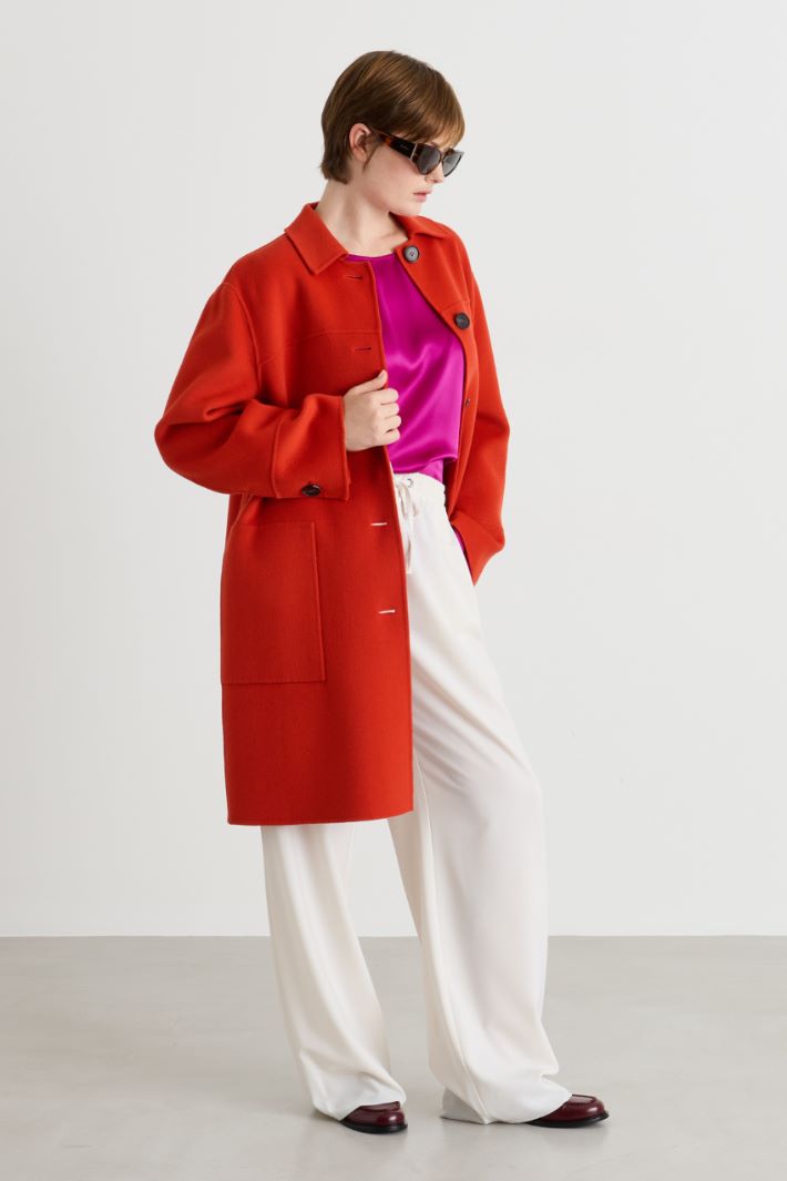 Cappotto in double - ROSSO - Intrend
