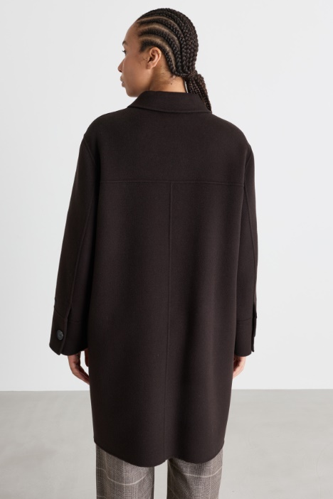 Cappotto in double di misto lana