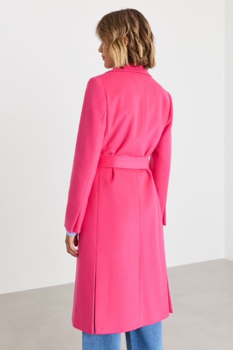 Cappotto a vestaglia in pura lana