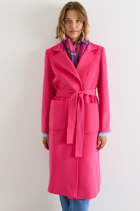 Cappotto a vestaglia in pura lana