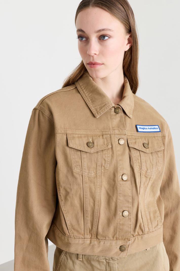 Cropped jacket - CAMEL - Intrend - 3