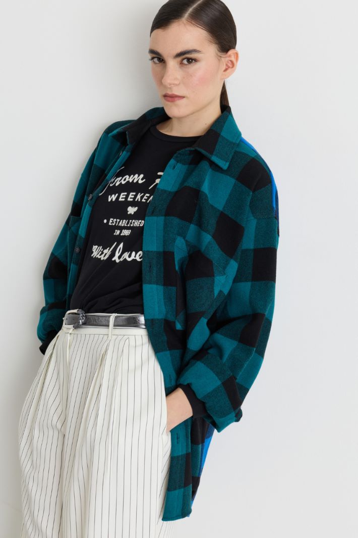 Check shirt jacket - GREEN - Intrend - 2