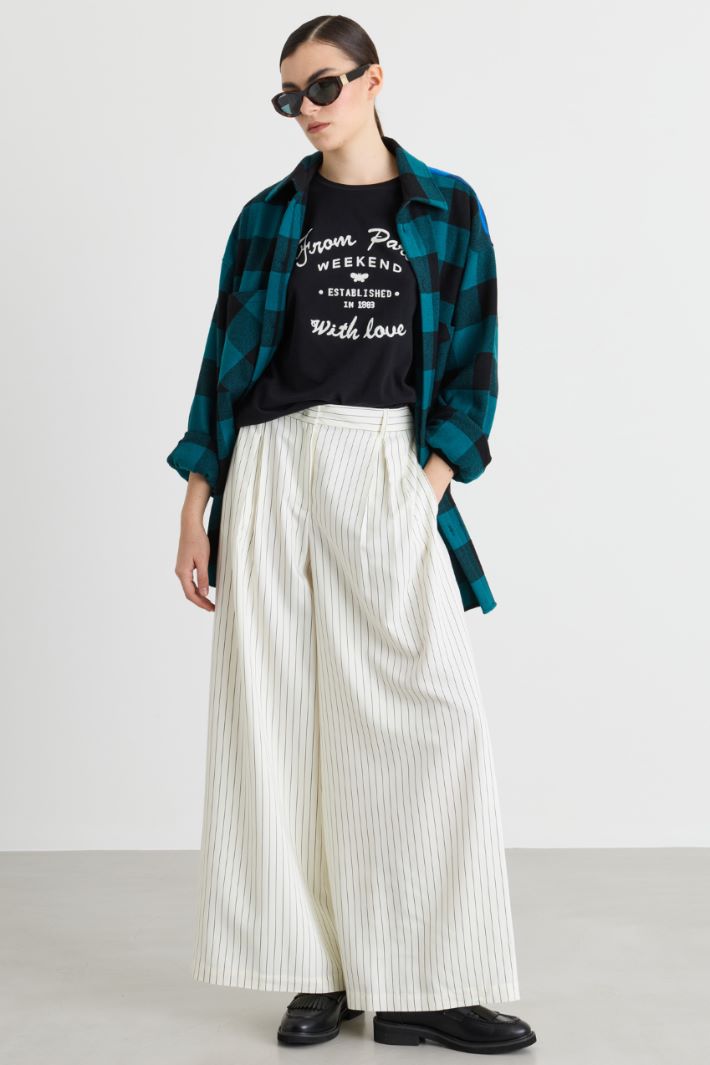 Check shirt jacket - GREEN - Intrend