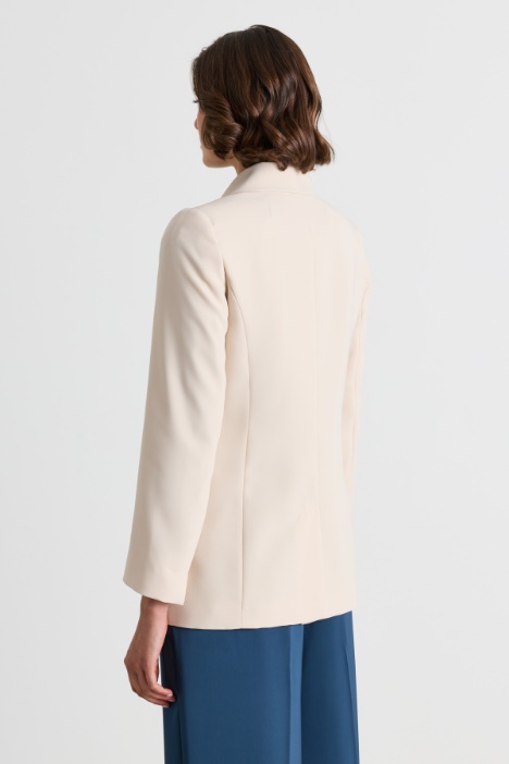 Double-breasted blazer in matt satin - Intrend
