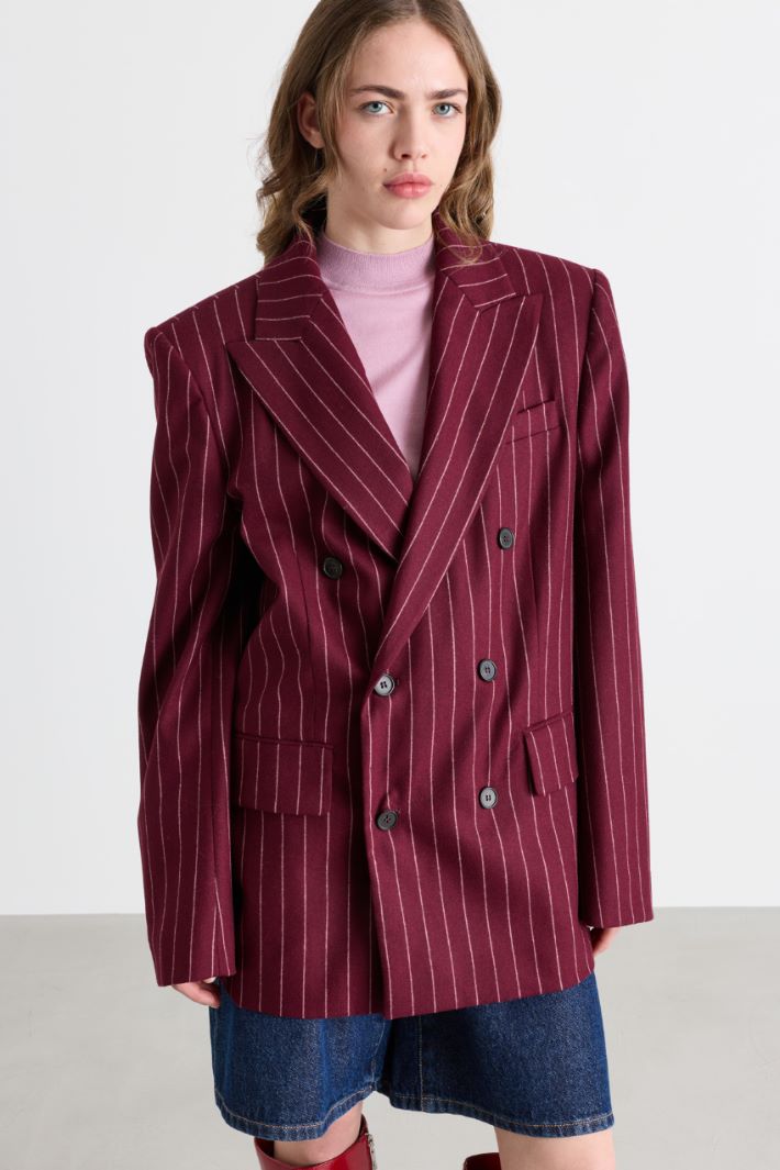 Blazer oversize à inscription - BORDEAUX - Intrend - 2