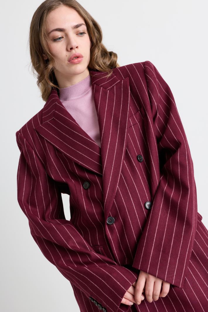 Blazer oversize à inscription - BORDEAUX - Intrend - 3