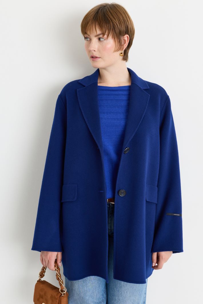 Double Cloth Coat - BLUE - Intrend - 2