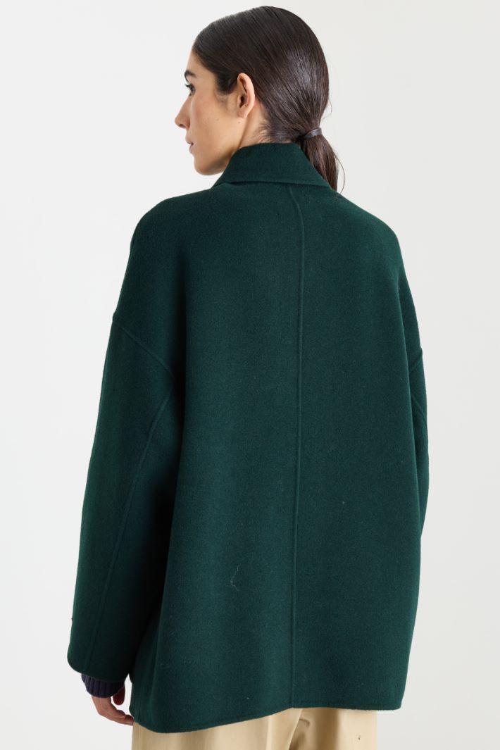Double cloth shirt jacket - GREEN - Intrend - 4