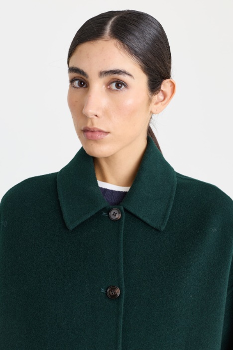 Giacca camicia in lana double