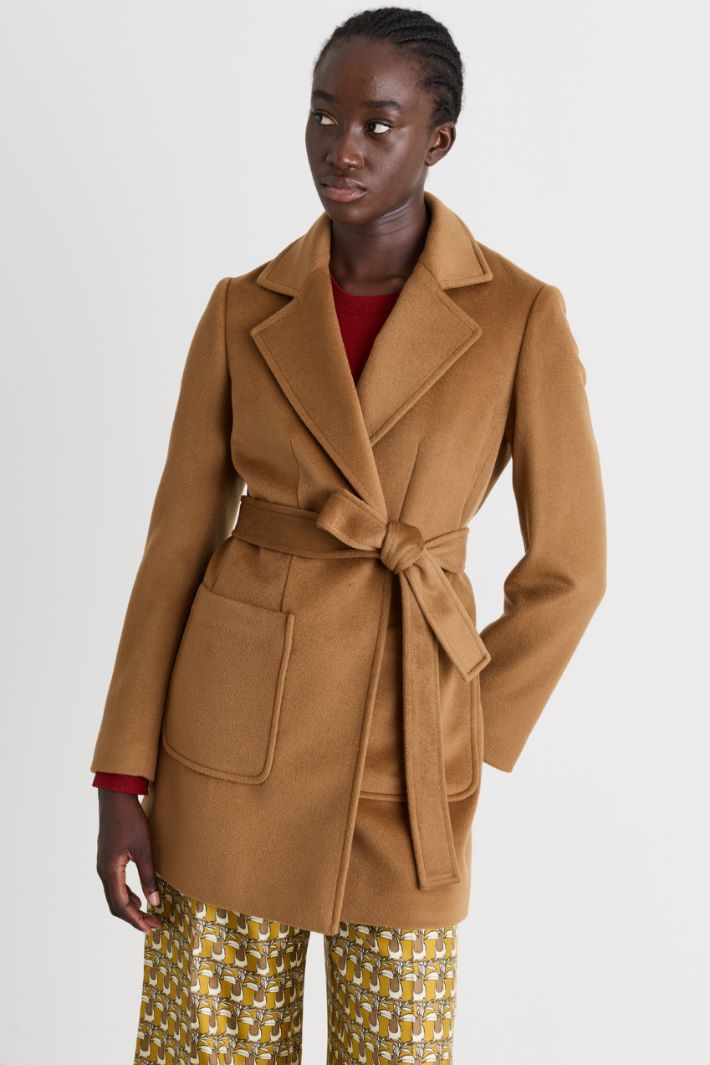 Drap robe coat - CAMEL - Intrend - 2