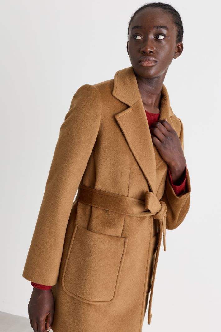 Drap robe coat - CAMEL - Intrend - 3