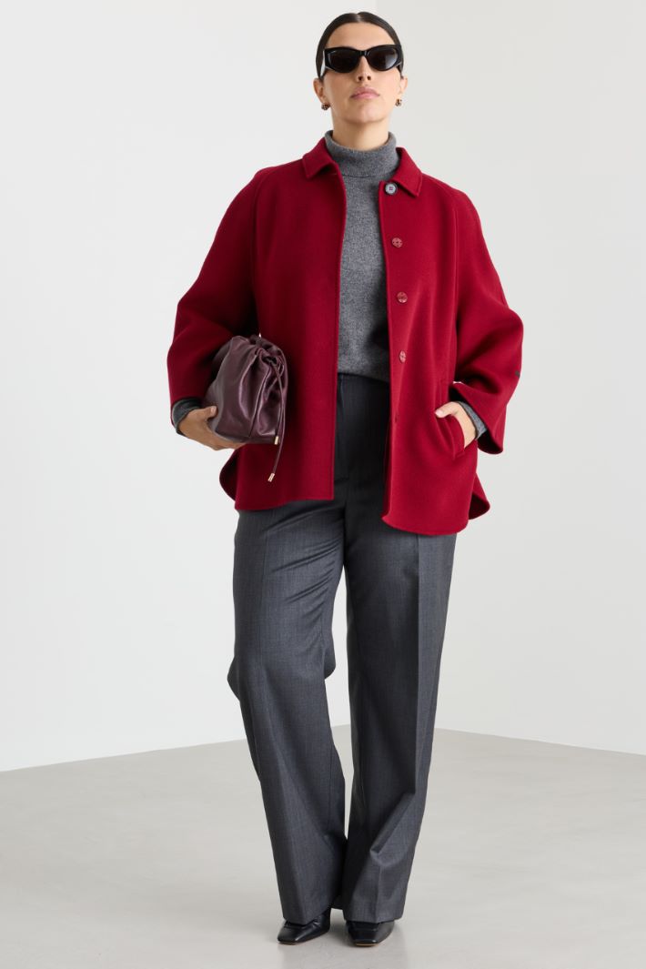 Double-faced wool coat - RED - Intrend