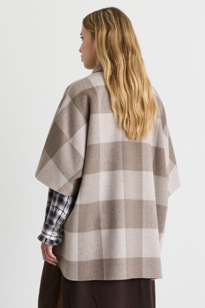 Checked Wool-Blend Coat - BEIGE - Intrend - 4