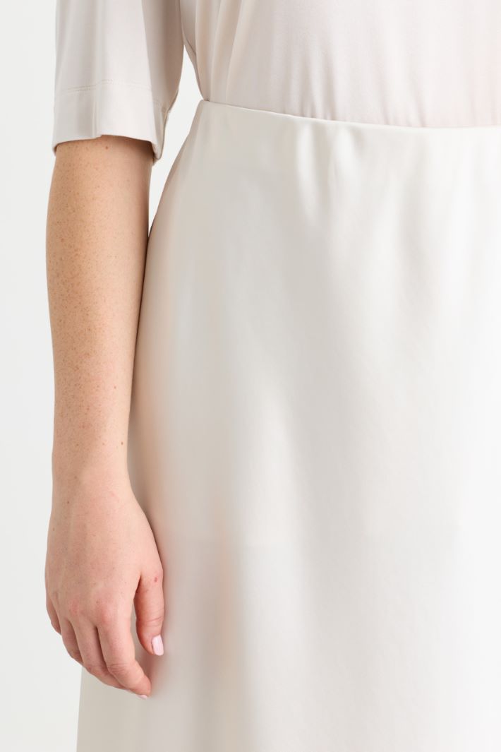 Fluid satin skirt - WHITE - Intrend - 3