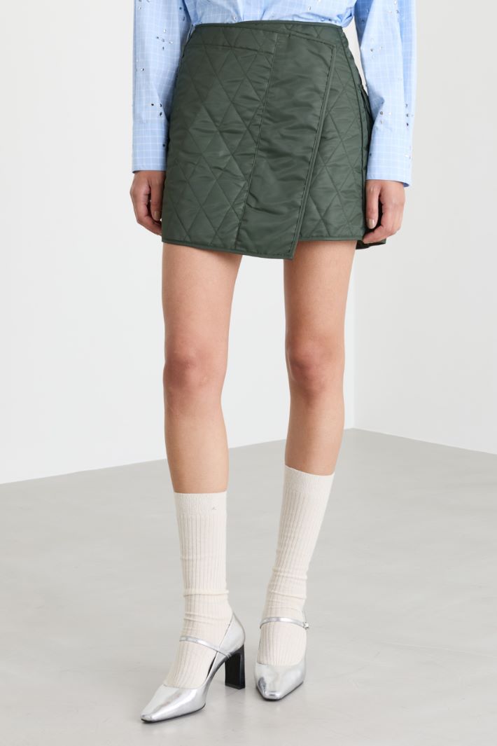 Duchesse mini skirt - GREEN - Intrend - 2