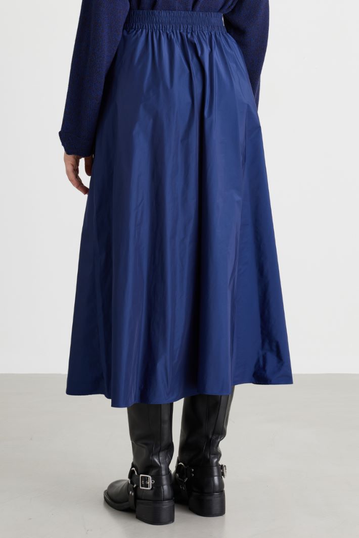 Taffeta half-circle skirt - BLUE - Intrend - 4