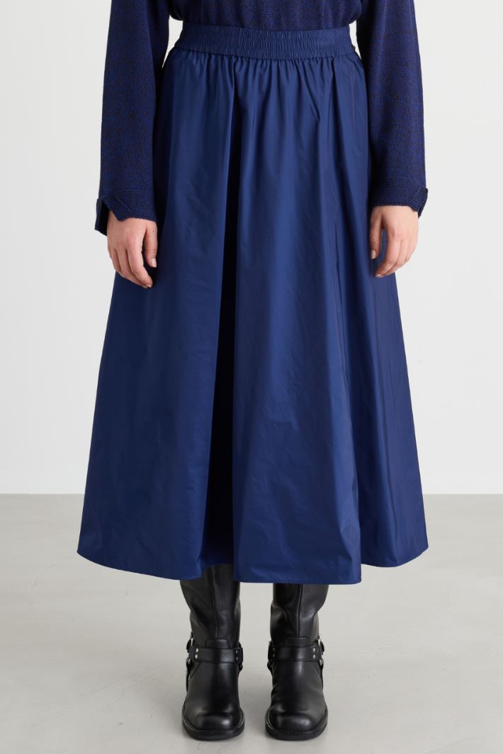 Taffeta half-circle skirt - BLUE - Intrend - 2