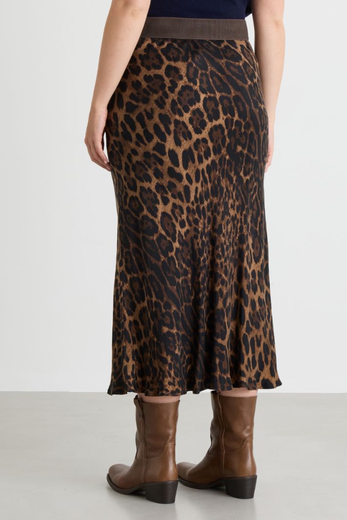 Printed twill skirt - ANIMAL - Intrend - 4