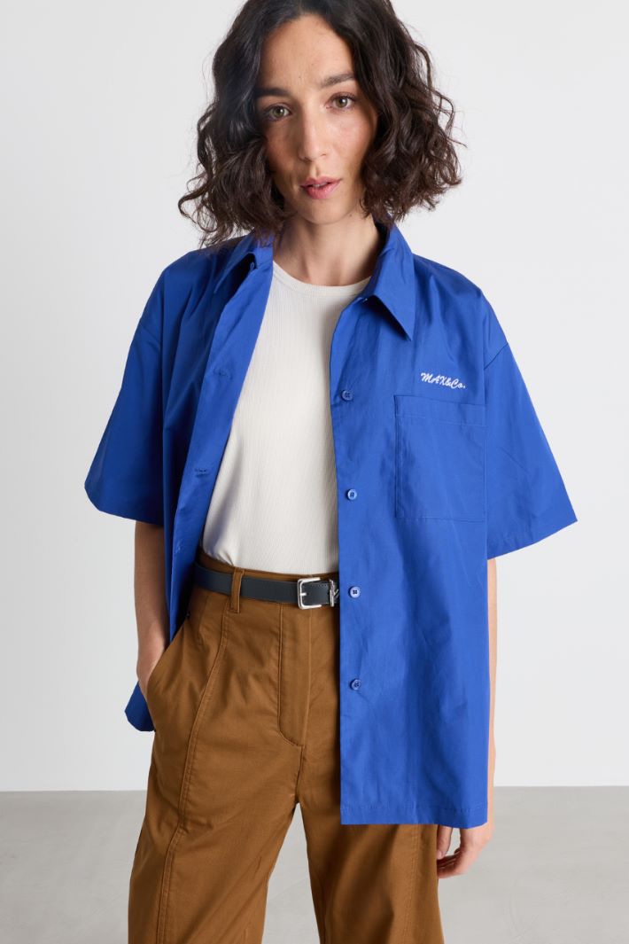 Camicia con ricamo - BLU - Intrend - 2