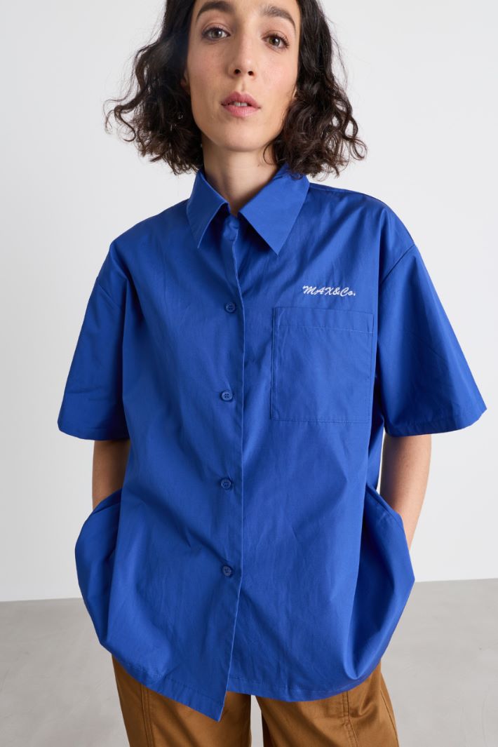 Camicia con ricamo - BLU - Intrend - 3