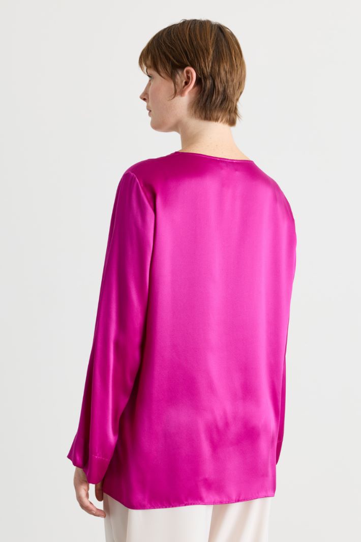 Casacca in raso - FUXIA - Intrend - 4