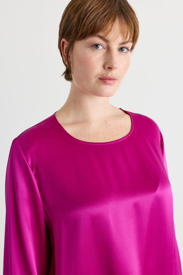 Casacca in raso - FUXIA - Intrend - 3
