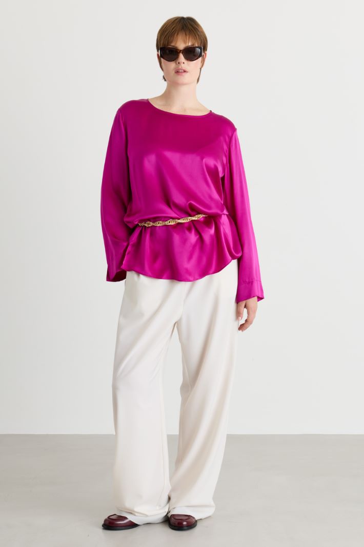 Casacca in raso - FUXIA - Intrend