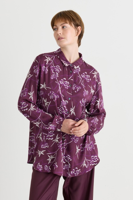 Camicia in twill con stampa - Intrend