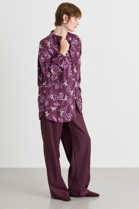 Camicia in twill con stampa - Intrend