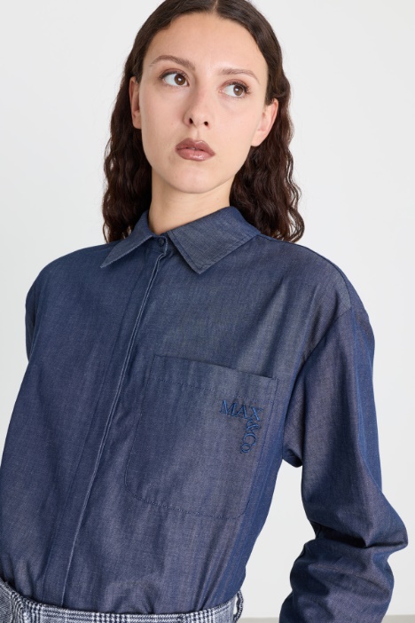 Camicia in twill con tasca
