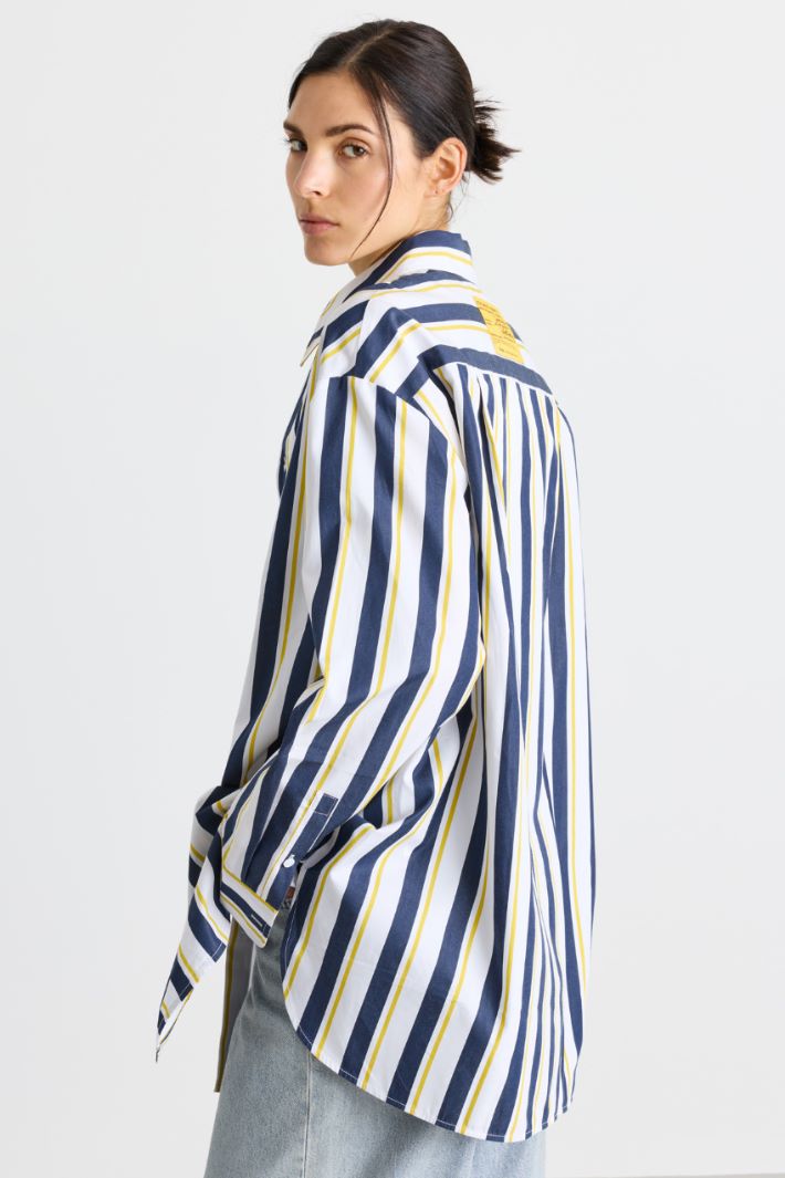 Camicia oversize - BIANCO BLU GIALLO - Intrend - 4