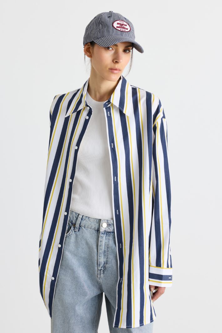 Camicia oversize - BIANCO BLU GIALLO - Intrend - 2