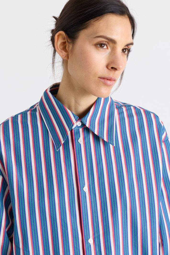 Camicia oversize - BLU ROSSO BIANCO - Intrend - 3
