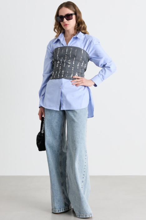 Weite Oxford-Hemdbluse - Intrend