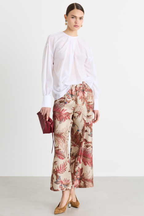 Blusa in voile con drappeggio - Intrend