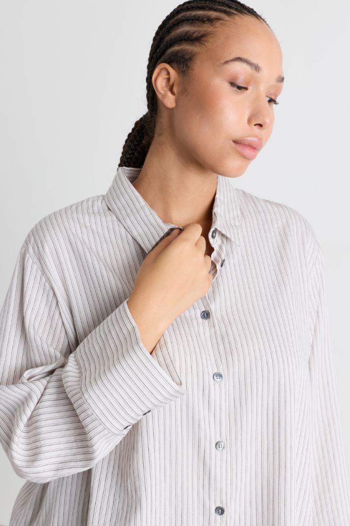 Camicia in microtwill - BIANCO - Intrend - 3