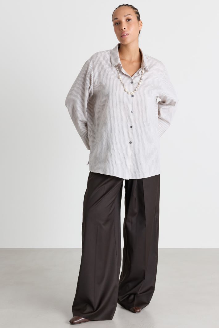 Camicia in microtwill - BIANCO - Intrend