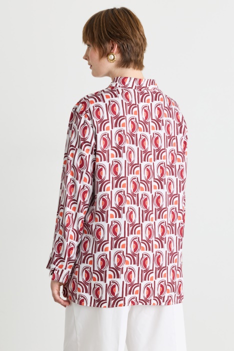 Camicia in twill stampato