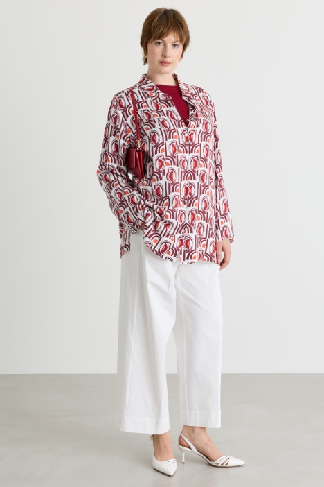 Camicia in twill stampato - Intrend