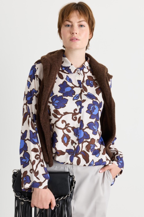 Camicia in twill stampato - Intrend