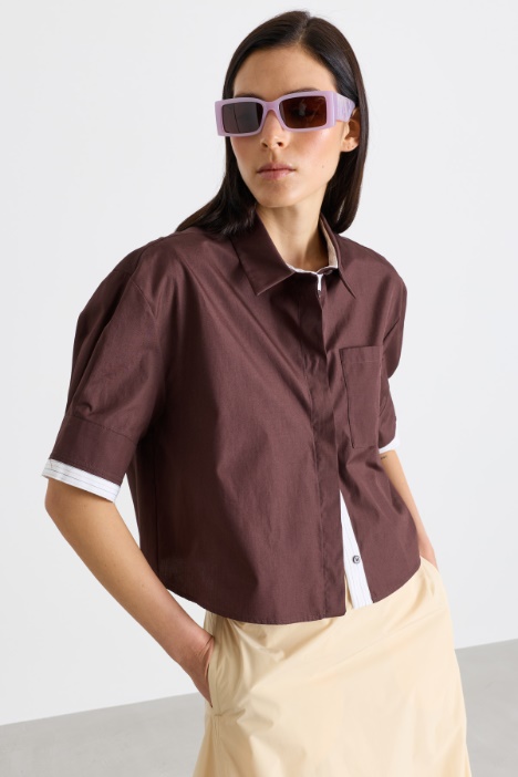 Camicia boxy in popeline - Intrend