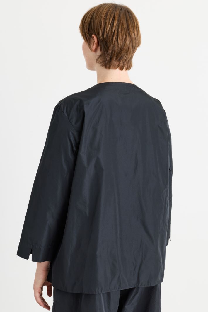 Camicia in taffetà - NERO - Intrend - 4