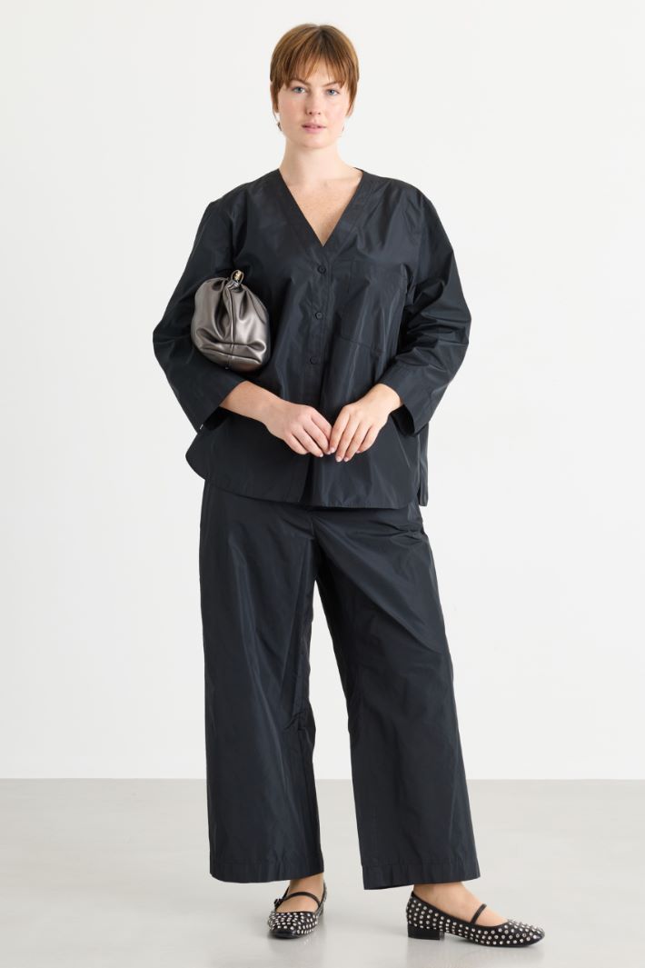 Camicia in taffetà - NERO - Intrend