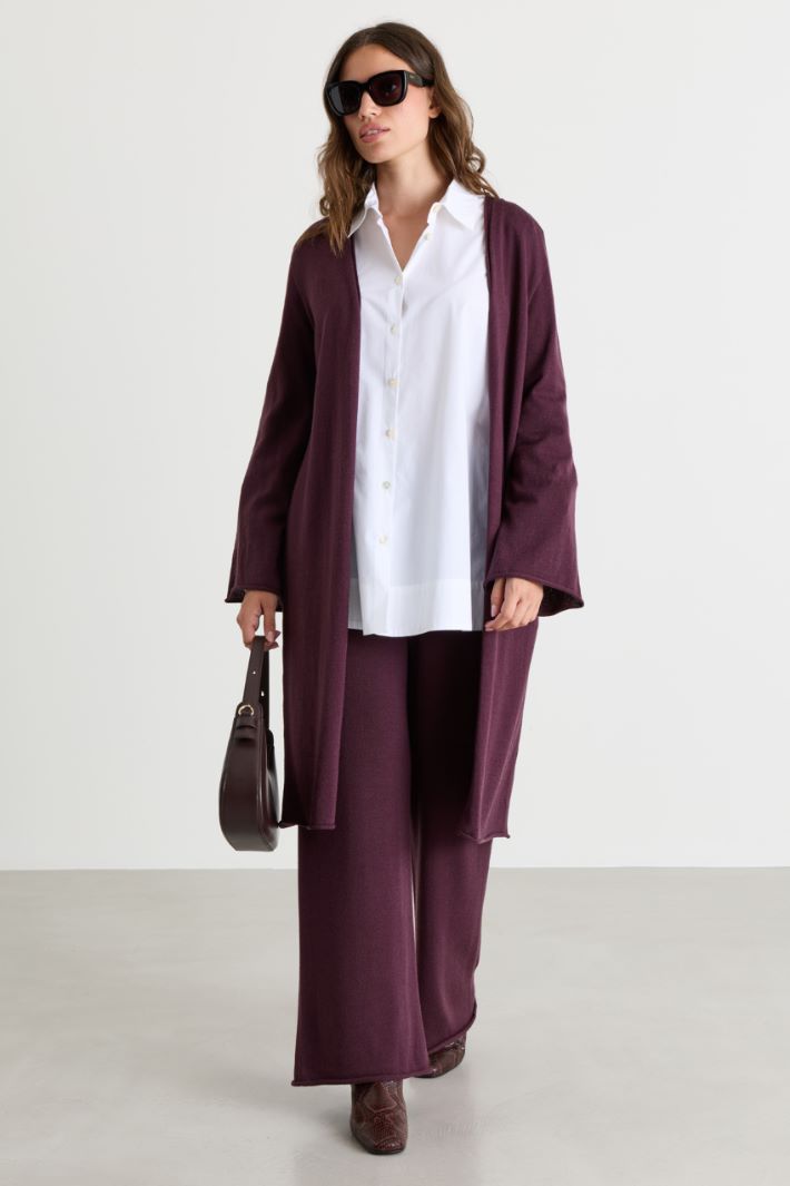 Puff-Sleeve Poplin Shirt - WHITE - Intrend