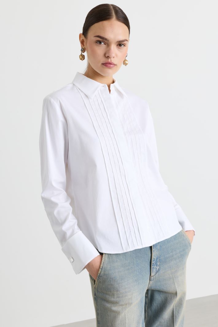 Camicia con gemelli - BIANCO - Intrend - 2